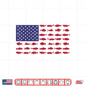 Design American Flag Bass Fishing Kid Boy Youth Women Men Patriotic Shirt