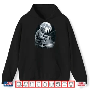 Hoodie Big foot fishing Cool Fishing Fisherman Bigfoot Sasquatch Shirt