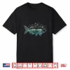 Cool Fish Shaped From Mountains Nature Scene Fishing Shirt