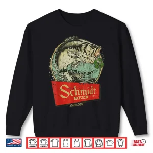 Sweatshirt Fishing Schmidt Beer Make Your Own Luck 1894 Vintage Shirt