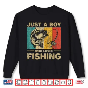 Sweatshirt Funny Vintage Fishing Jokes Boys Fisherman Bass Fish Shirt