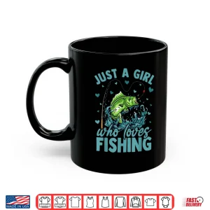Mug Floral Fish Fishing Lover Just A Girl Who Loves Fishing Shirt