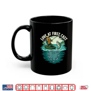 Mug Love At First Cast Fishing Lover Fisherman Angler Angling Shirt