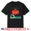 Vintage Schmidt Beer Retro Defunct Fishing Nature Scene Shirt