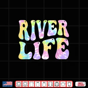 Design River Life Fun Fishing Boating River Bum Women Girl Kids Shirt