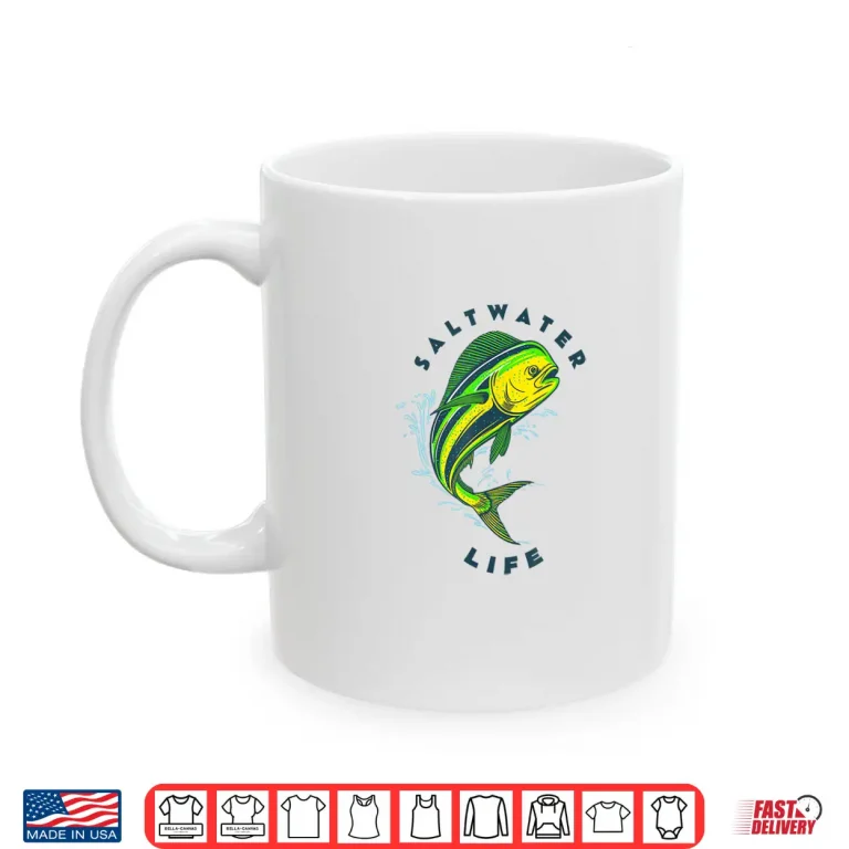 Mug Saltwater Mahi Mahi Jumping Fishing Shirt
