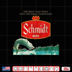 Vintage Schmidt Beer Retro Defunct Fishing Nature Scene Shirt 4 Design Vintage Schmidt Beer Retro Defunct Fishing Nature Scene Shirt