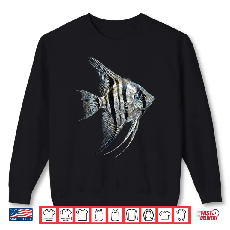 Sweatshirt Angelfish Pterophyllum Freshwater Aquarium Fishkeeper Shirt