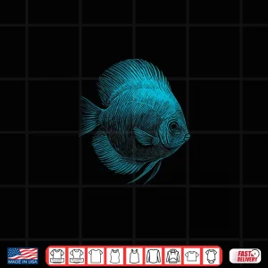 Design Blue Discus Fish Aquarium Fishkeeper Shirt