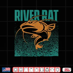 Design Catfishing Freshwater River Rat Catfish Fishing Shirt