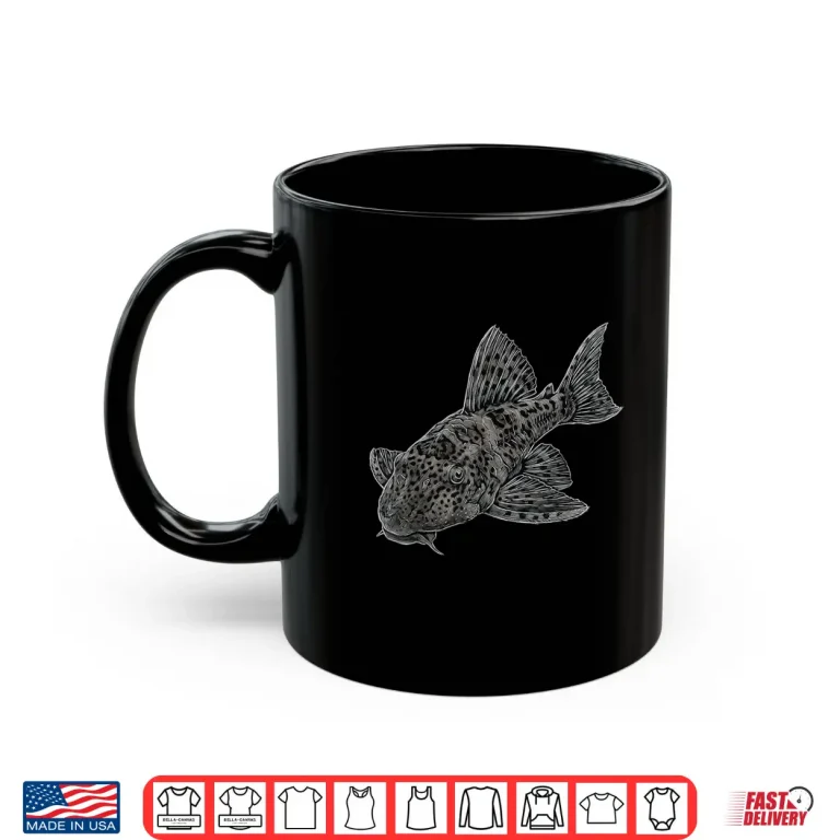 Mug Common Pleco Hypostomus plecostomus Freshwater Aquarium Shirt 1