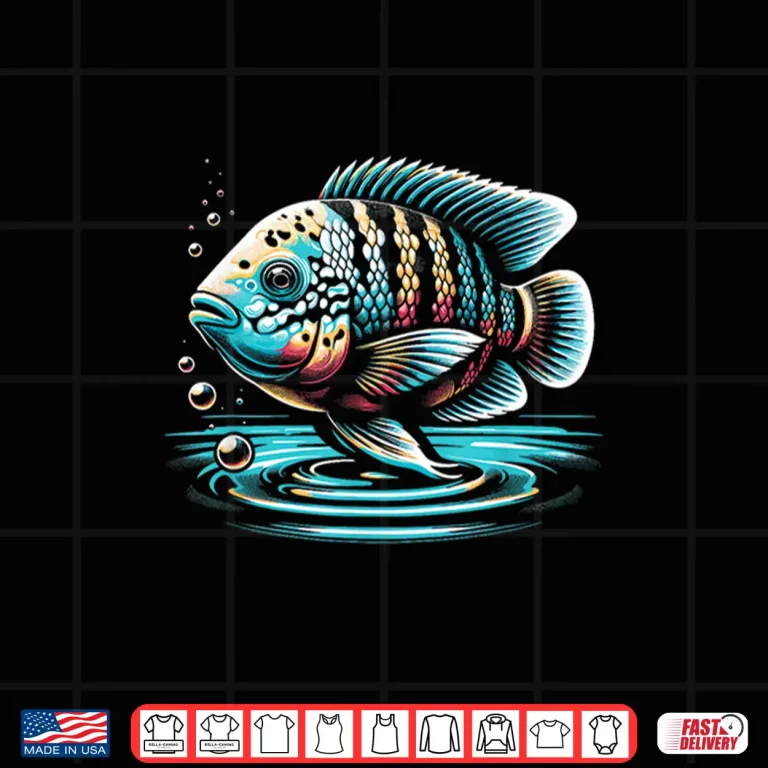 Design Cichlid Fish Lover Freshwater Fishkeeping Aquarium Fish Shirt 1