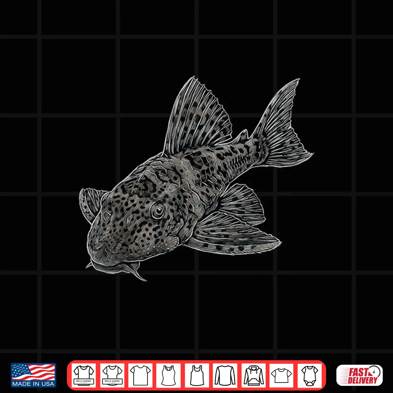 Common Pleco Hypostomus Plecostomus Freshwater Aquarium Shirt Common Pleco Hypostomus Plecostomus Freshwater Aquarium Shirt