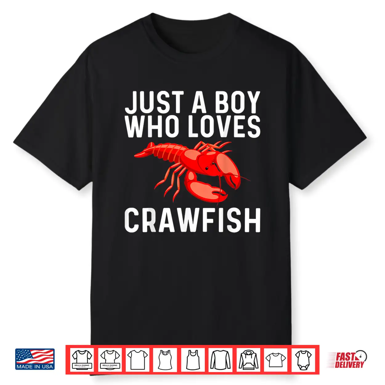 Cool Crawfish Art For Boys Kids Lobster Crawdad Boil Food Shirt Cool Crawfish Art For Boys Kids Lobster Crawdad Boil Food Shirt
