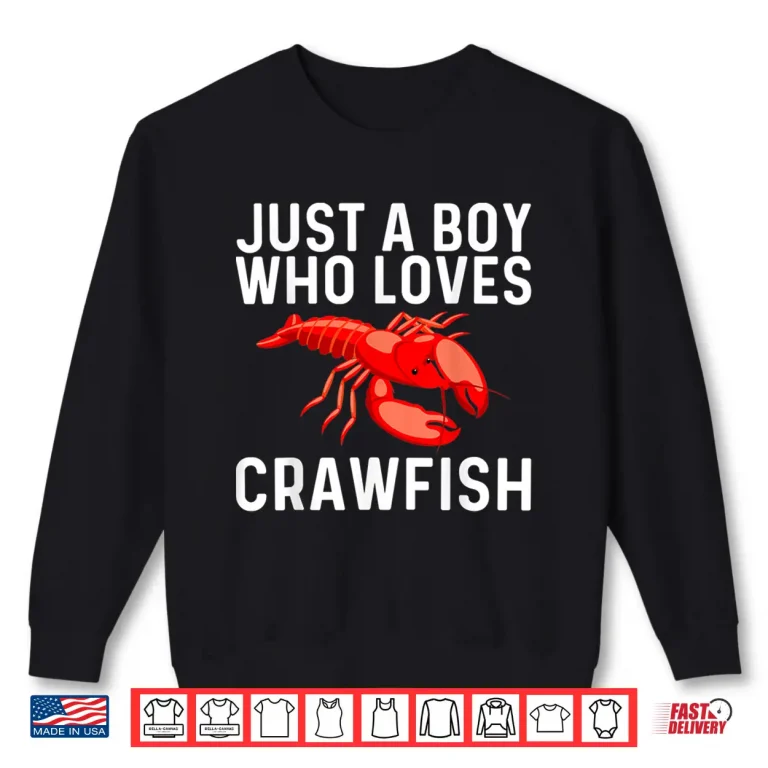 Sweatshirt Cool Crawfish Art For Boys Kids Lobster Crawdad Boil Food Shirt