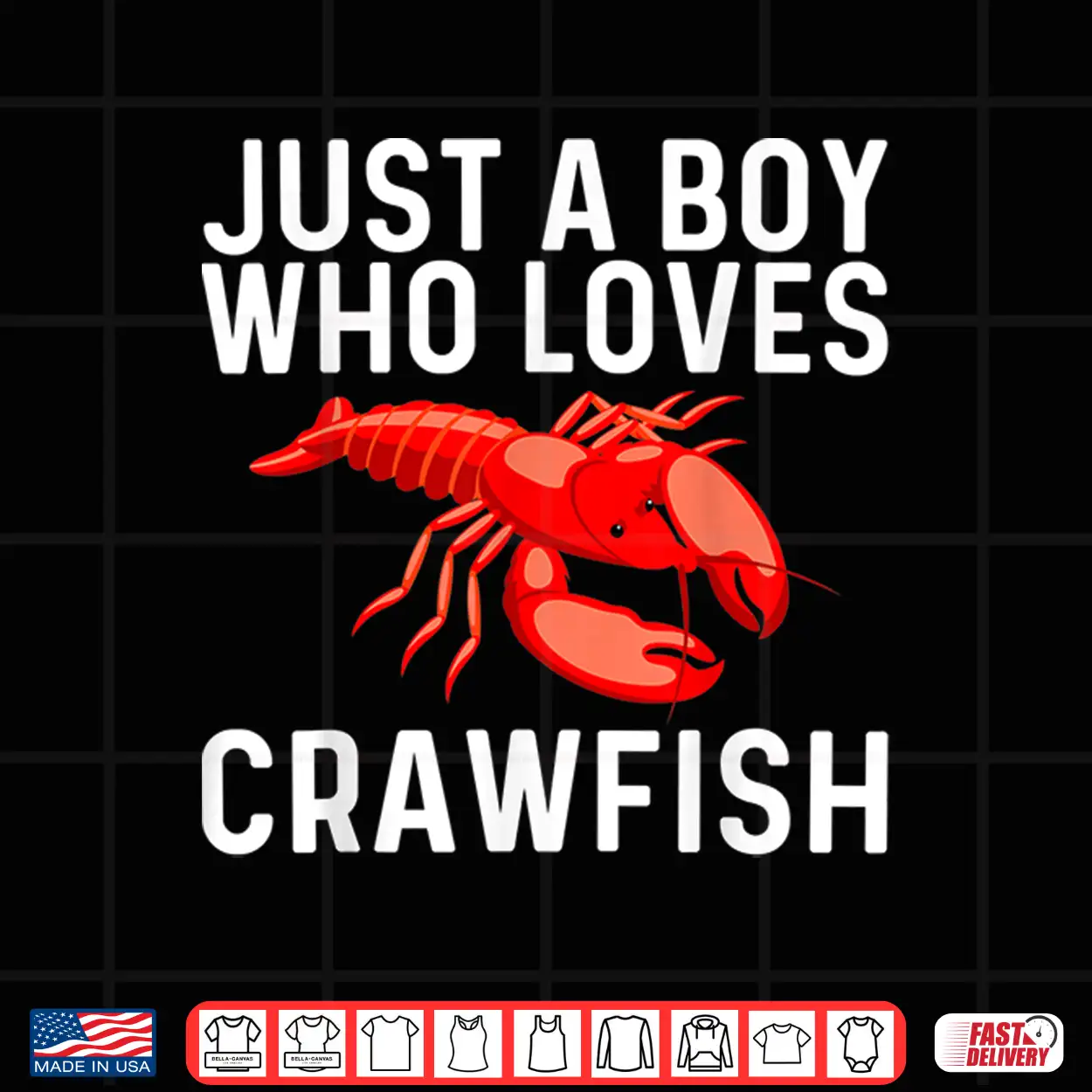Cool Crawfish Art For Boys Kids Lobster Crawdad Boil Food Shirt Cool Crawfish Art For Boys Kids Lobster Crawdad Boil Food Shirt