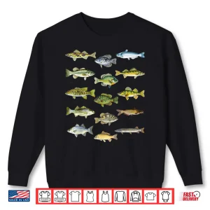 Fish Species Biology Types Of Freshwater Fish Fishing Shirt 2 Sweatshirt Fish Species Biology Types Of Freshwater Fish Fishing Shirt