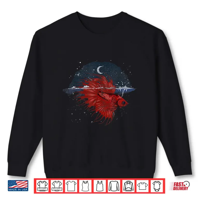 Sweatshirt Freshwater Siamese Fighting Fish Tank Owner Betta Fish Shirt
