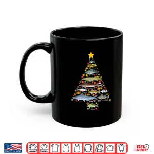 Mug Freshwater Fish Species Christmas Tree Fishing Xmas Men Kids Shirt