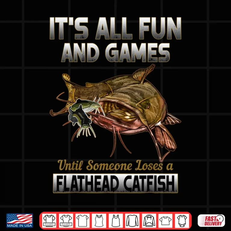 Design Flathead Catfish Fishing Shirt Freshwater Fish Shirt Gift Shirt 1