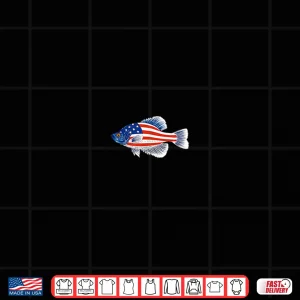 Freshwater Fishing Gift Men Women Kids Usa Black Crappie Shirt 4 Design Freshwater Fishing Gift Men Women Kids USA Black Crappie Shirt 1