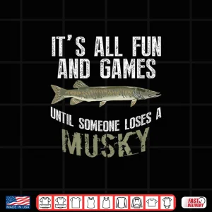Design Funny Musky Fishing Muskellunge Freshwater Fish Angler Gift Shirt 1