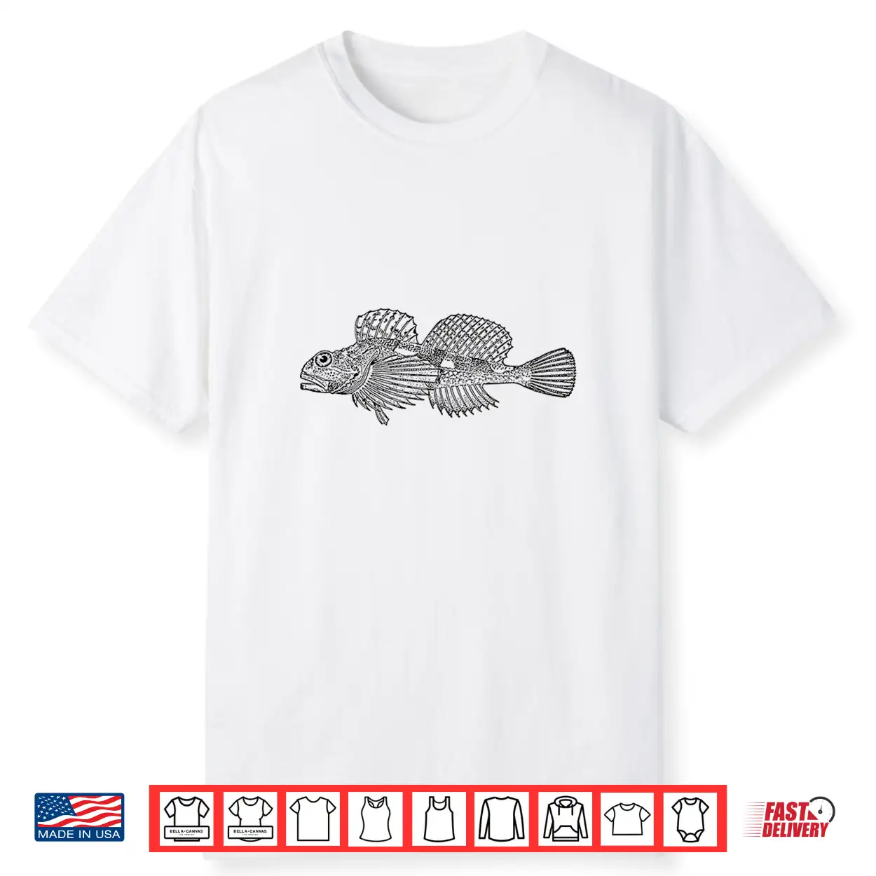 Sculpin Fish Vintage Freshwater Retro Eighties Shirt Sculpin Fish Vintage Freshwater Retro Eighties Shirt