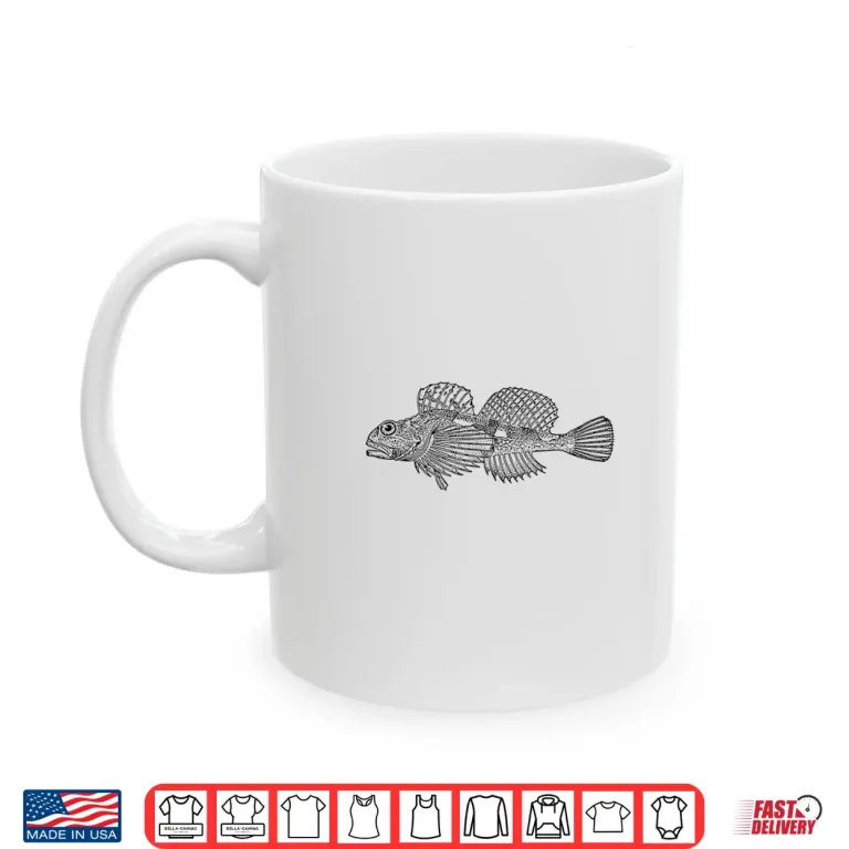 Mug Sculpin Fish Vintage Freshwater Retro Eighties Shirt 1