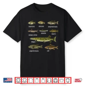 Types Of Freshwater Fish Sorts Species Fishing Shirt Shirt