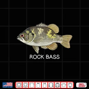 Design Rock Bass Freshwater Game Fish Shirt 1