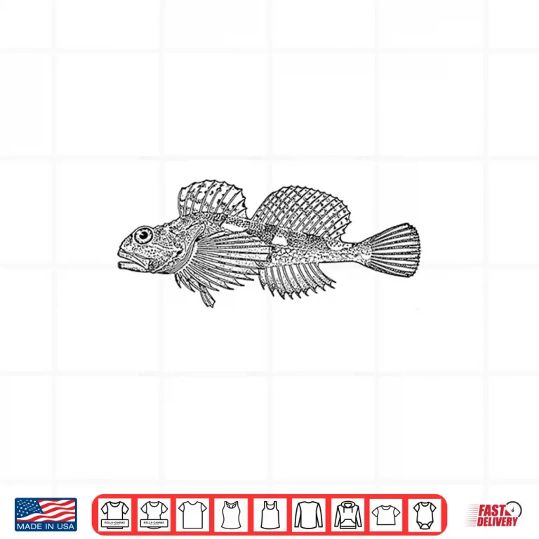 Design Sculpin Fish Vintage Freshwater Retro Eighties Shirt 1