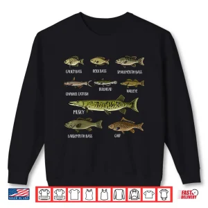 Types Of Freshwater Fish Sorts Species Fishing Shirt Shirt 2 Sweatshirt Types Of Freshwater Fish Sorts Species Fishing Shirt Shirt
