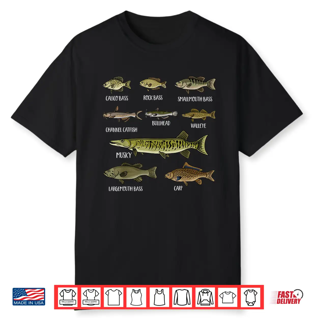 Types Of Freshwater Fish Sorts Species Fishing Shirt Shirt Types Of Freshwater Fish Sorts Species Fishing Shirt Shirt