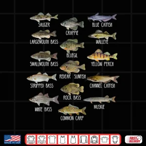 Types Of Freshwater Fish Species Biology Fishing Shirt 4 Design Types Of Freshwater Fish Species Biology Fishing Shirt 1