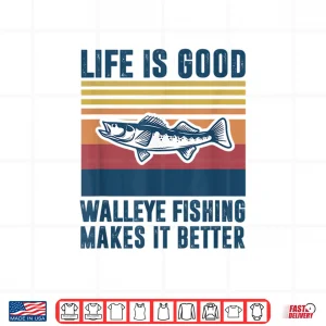 Walleye Fishing Gifts Men Women Kids Freshwater Fish Walleye Shirt 4 Design Walleye Fishing Gifts Men Women Kids Freshwater Fish Walleye Shirt