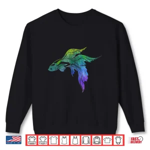 Sweatshirt Aquarium Owner Siamese Fighting Fish Colorful Betta Fish Shirt