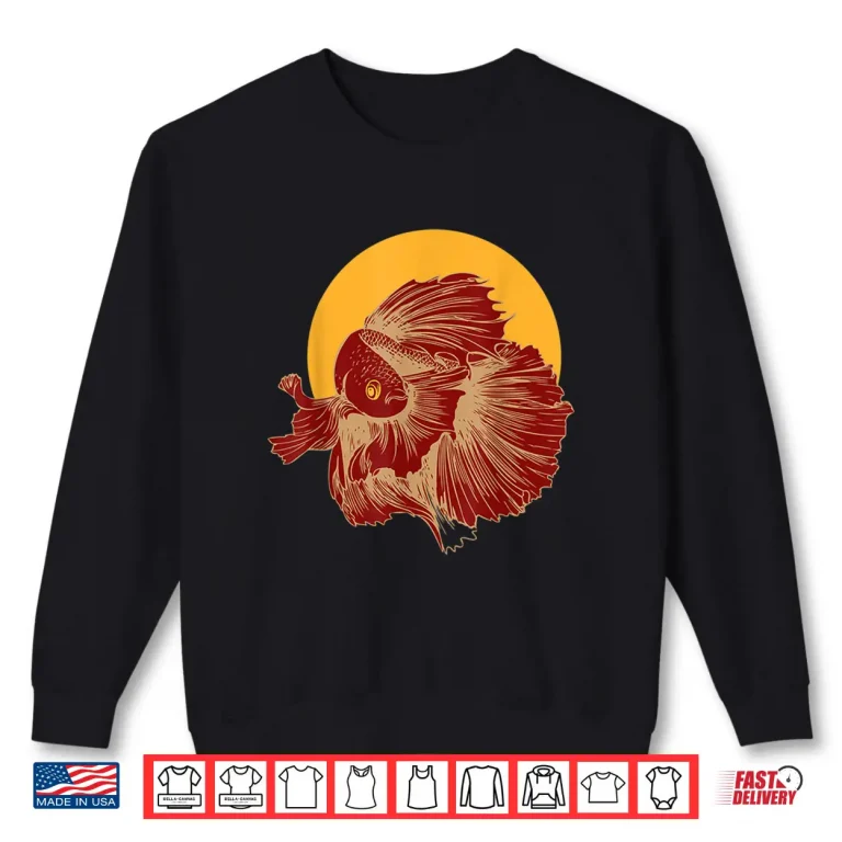Sweatshirt Betta Splendens Retro Shirt I Siamese Fighting Fish Gift