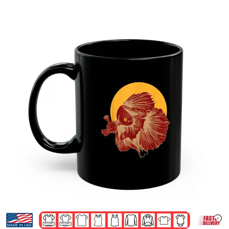 Mug Betta Splendens Retro Shirt I Siamese Fighting Fish Gift