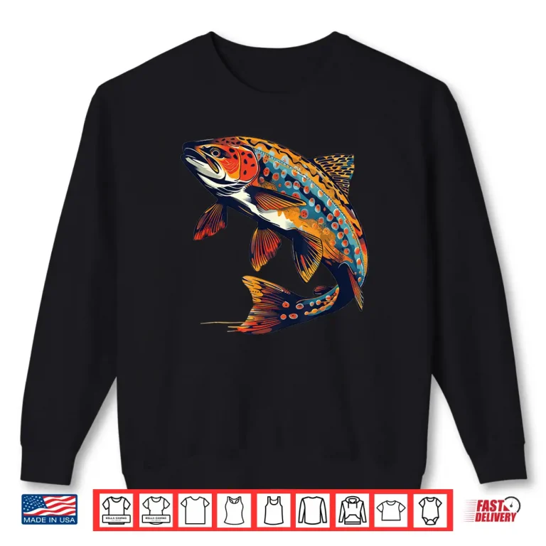 Sweatshirt Brook Trout Design Shirt