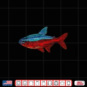 Design Cardinal Tetra Paracheirodon axelrodi Freshwater Aquarium Shirt