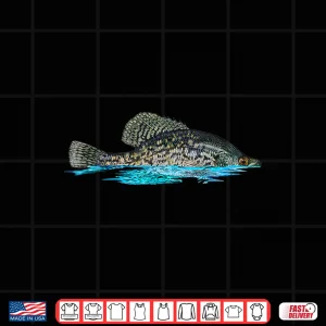 Design Fishing For Crappie Graphic Art Freshwater Fisherman Gift Shirt