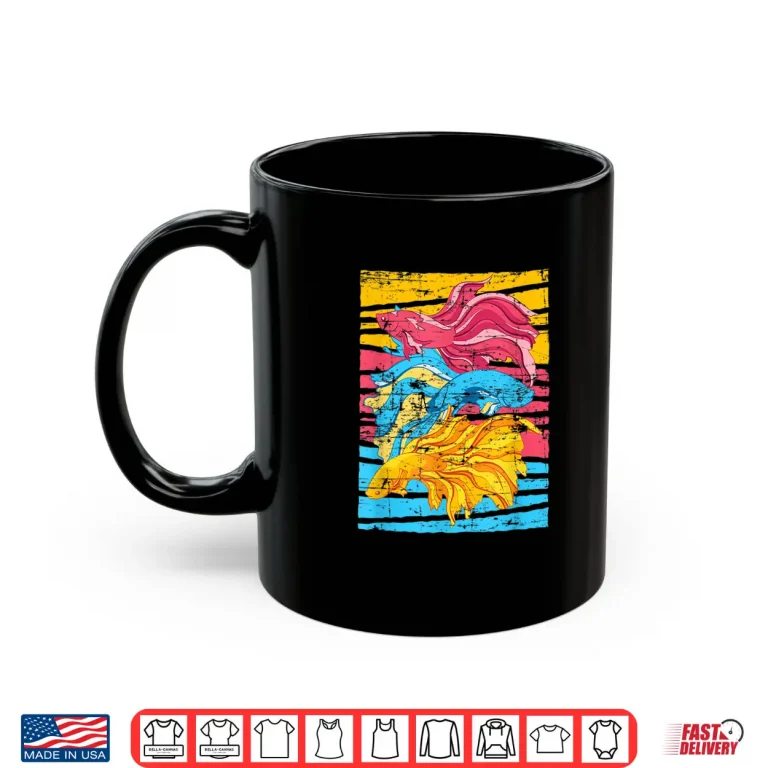 Mug Freshwater Fish Lover Aquarium Owner Colorful Betta Fish Shirt