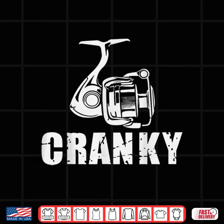 Design Fisherman Crankbait Pun Cranky Fisher Joke Funny Fishing Dad Shirt