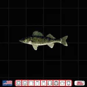 Freshwater Yellow Pike Fish Gift Walleye Pickerel Fishing Shirt 4 Design Freshwater Yellow Pike Fish Gift Walleye Pickerel Fishing Shirt