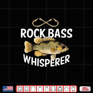 Design Funny Rock Bass Fishing Freshwater Fish Gift Men Women Kids Shirt