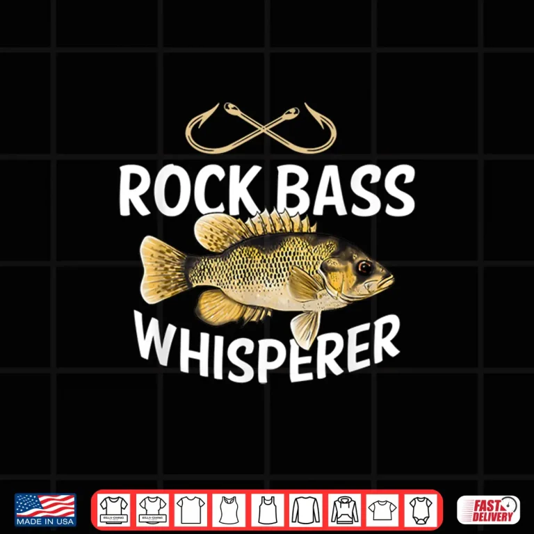 Design Funny Rock Bass Fishing Freshwater Fish Gift Men Women Kids Shirt