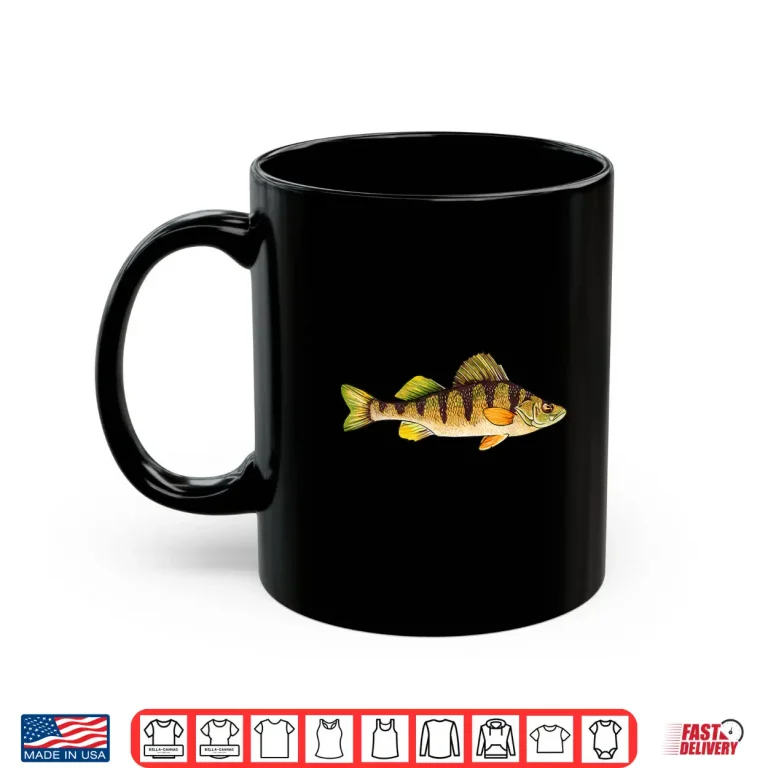 Mug Funny Yellow Perch Fishing Freshwater Fish Angler Gift Shirt