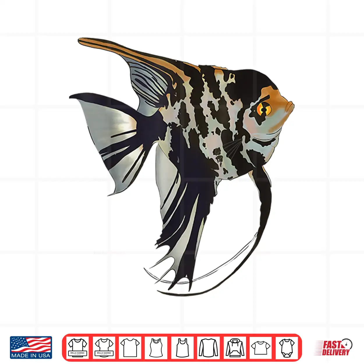 Marbled Freshwater Angelfish Shirt Marbled Freshwater Angelfish Shirt