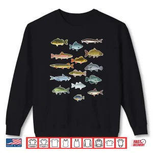 Sweatshirt Types Of Freshwater Fish Fishing Shirt
