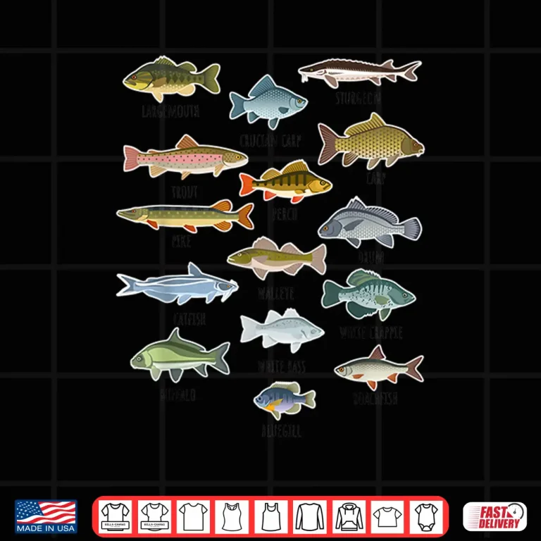Design Types Of Freshwater Fish Fishing Shirt